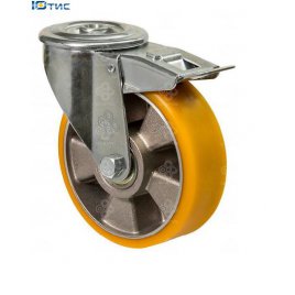 Колеса поворотные Серия 56 Norma с отверстием и тормозом